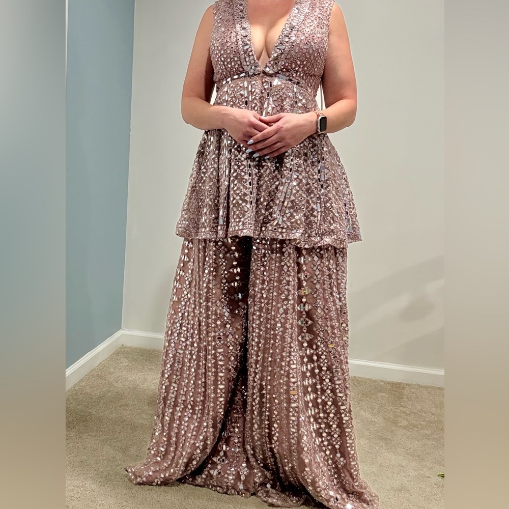 Seema Gujral Inspired Mirror Work Palazzo Set